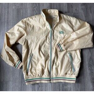 Vintage 1980s Trump Taj Mahal Windbreaker Jacket - Size XL Khaki  Hood in collar